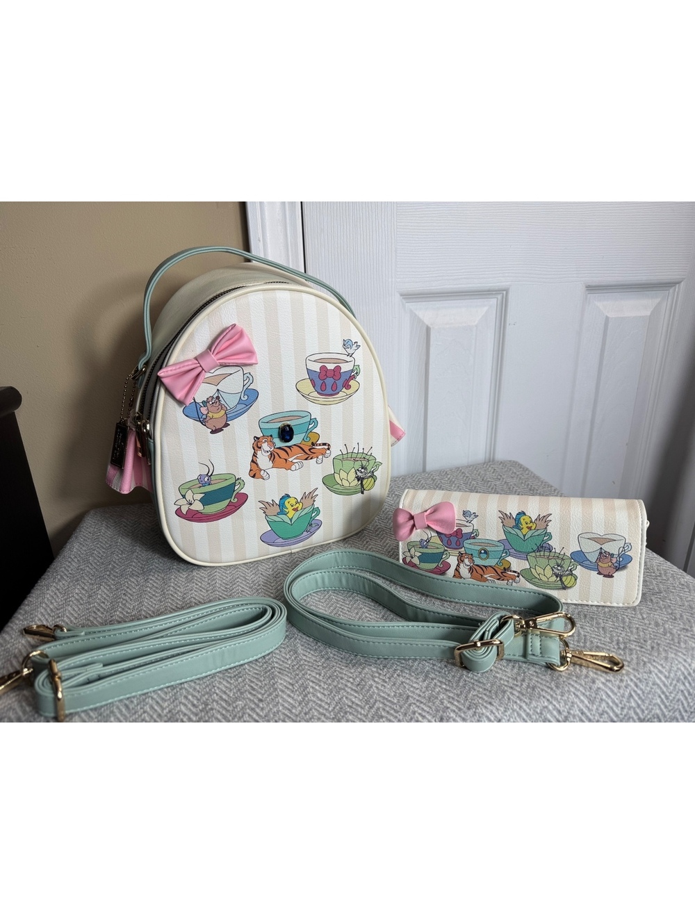 Bioworld Disney Tea Time Mini Backpack and Wallet Set